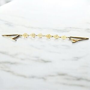 Vintage Gold Tone Scarf/Tie Clip with Heart Shape Decorative Design